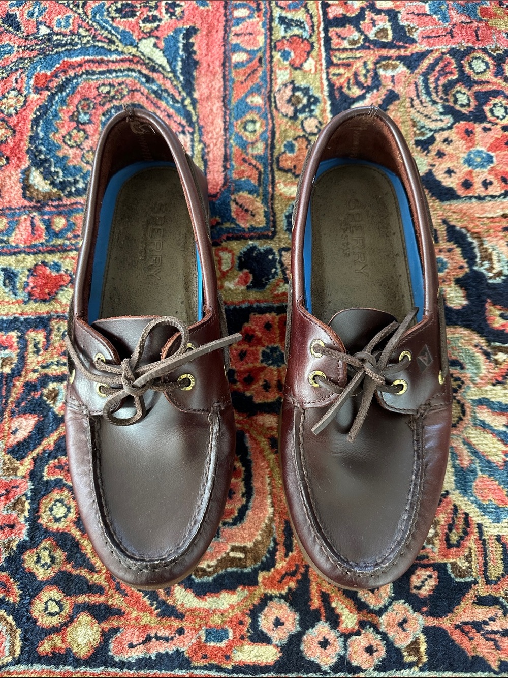 Sperry Men’s Brown Leather 2-Eye Boat Shoes